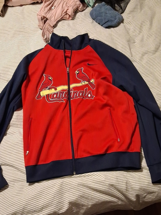 Nike Other - Nike Red and Navy Cardinals Full-Zip Team Jacket